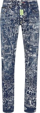 Philipp Plein Heren, Jeans, Blauw, Maat: W29 Denim