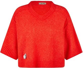 LeComte V-hals Breiwerk - Dames - V-hals truien - Rood - XL - Truien & Vesten