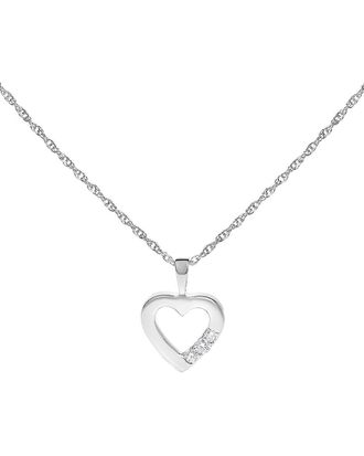 House of Brilliance Haus Of Brilliance Silver 0.25 Ct. Tw. Lab-Grown Diamond Pendant Necklace