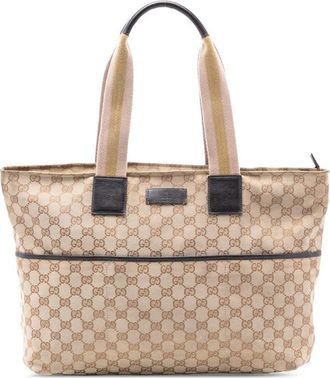 Gucci Pre-owned Gucci GG Canvas Web Tote 9HN86MS5BT1NKLGQ