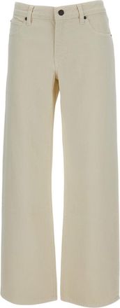 Frame Denim Off White Straight Low Rise Jeans