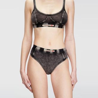 Diesel Hipster briefs in denim-effect jersey - Panties - Woman - Black