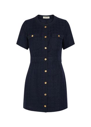 Giuliva Heritage Collection The Vera Tailored Boucl&eacute; Mini Dress - Navy - 36 (UK4 / Xxs)