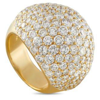 Luxury Bazaar 18K Yellow Gold 8.24ct Diamond Dome Ring MF33-031226