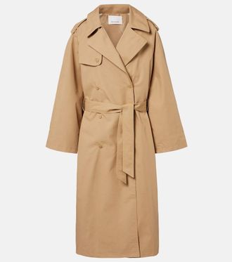 Frankie Shop Riva oversized cotton trench coat