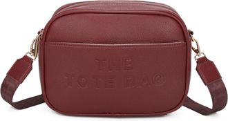 Generic Classic Vegan Leather Crossbody Bag, Double Zipper Design Box Bag, (Wine)