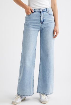Tractr High Waist Wide Leg Jeans in Indigo at Nordstrom, Size 29