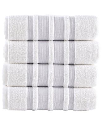Brooks Brothers Contrast Border 4Pc Hand Towels