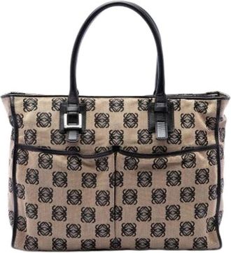 Loewe Pre-owned Tote Bag - Dames - Vintage Shopper - Bruin - ONE Size - Leer - Vintage