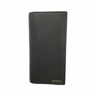 Gucci Black Leather Long Wallet (Bi-Fold) (Pre-Owned)