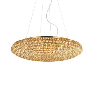 Netlighting King 12 Light Large Ceiling Pendant Gold G9