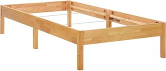 vidaXL Estructura De Cama Sin Colch&oacute;n Madera Maciza Roble 90x200 Cm Vidaxl