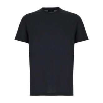 Zanone T-Shirts, male, Blue, Size: XS Casual Cotton T-Shirt for Men