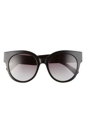 Longchamp 53mm Gradient Round Sunglasses in Black/Grey Gradient at Nordstrom Rack