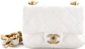 Chanel Funky Town Flap Bag Quilted Lambskin Mini shoulder bag - Wit