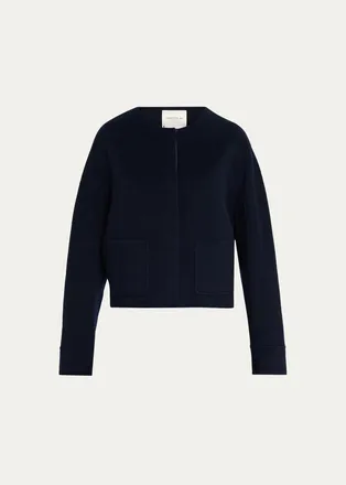 Lafayette 148 New York Crewneck Wool-Cashmere Jacket
