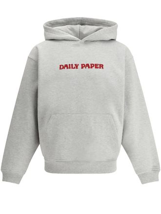Daily Paper Clothing logo-print hooded sweatshirt - Grey