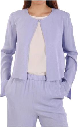 Emporio Armani Shirts - Dames - Zomerjassen - Paars - 2XL - Jassen