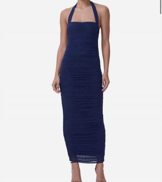 AFRM Indina Rhinestone Dress In Navy