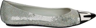 Louis Vuitton Womens Leather Sequin Pointed Toe Flat - 10S (Authentic Pre- Loved)