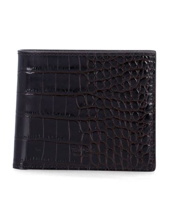 Tom Ford Crocodile Embossed Leather Bifold Wallet