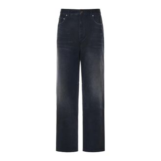Balenciaga Straight Jeans, male, Blue, Size: W34 Baggy Jeans