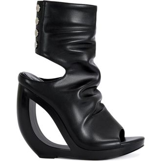 Azalea Wang Circos Wedge Sandal in Black at Nordstrom, Size 8.5