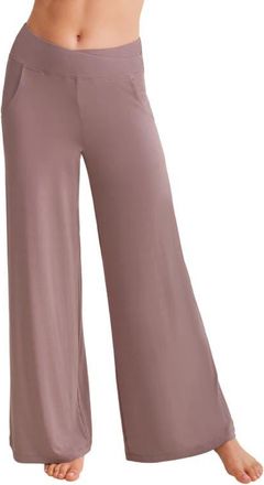 Fleur't Wide Leg Lounge Pants in Cappuccino at Nordstrom, Size X-Large