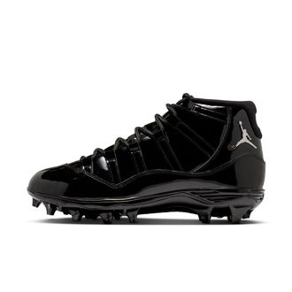 Nike Jordan Mens Jordan 11 Mid TD Football Cleats in Black | HM7324-001
