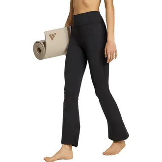 adidas AllMe Essential Flare Leggings in Black/Black at Nordstrom Rack, Size X-Small