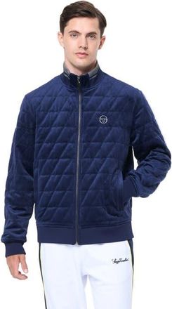 Sergio Tacchini Redi Quilted Velour Bomber Jacket in Maritime Blue at Nordstrom, Size Xxx-Large