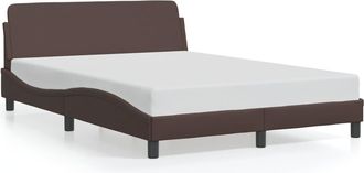 vidaXL Vidaxl - Estructura De Cama Sin Colch&oacute;n Cuero Sint&eacute;tico Marr&oacute;n 120x200cm