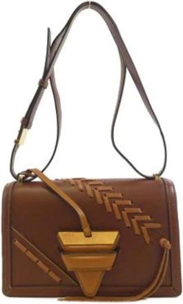 Loewe Pre-owned Cross Body Bags, female, Brown, Size: ONE SIZE Pre-owned Leather Crossbody Bag