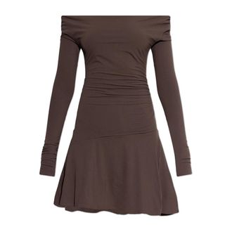 Bond-Eye Short Dresses, female, Brown, Size: XS/S Nixi Long Sleeve Mini Dress