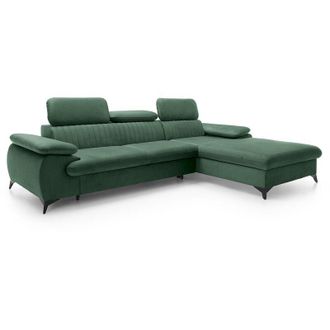 Vente-Unique Pascal Morabito - Divano letto in Velluto Verde - Angolo a destra - samara di
