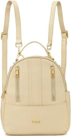 Kazar Leren rugzak met talrijke zakken - Dames - Rugzakken - Beige - ONE Size - Leer - Tassen