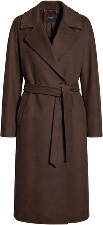 Max Mara Resina Jas - Dames - Mantels - Bruin - Maat: XS Zijde