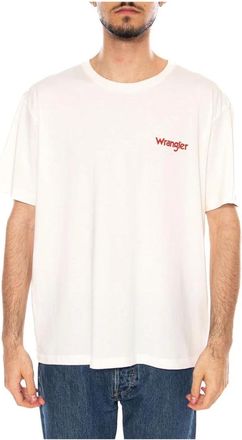 Wrangler Vintage Tee - Heren - T-shirts - Wit - L - Katoen - Tops