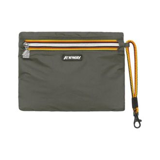 K-Way Tassen, Dames, Groen, ONE Size, Nylon, Essenti&euml;le Clutch met Iconische Rits