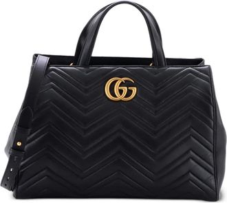 Gucci GG Marmont Matelasse Leather Medium tote bag - Zwart