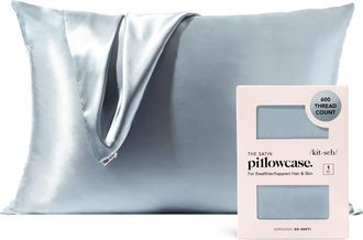 Kitsch Standard Satin Pillowcase in Haze Blue at Nordstrom Rack