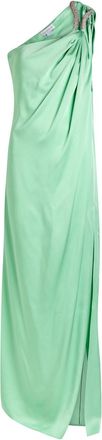 Stella McCartney Stella Mccartney Crystal-embellished One-shoulder Satin Gown - Mint - 38 (UK6 / XS)