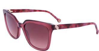 Carolina Herrera Womens 53 mm Burgundy Red Havana Sunglasses