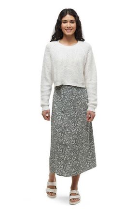tentree Yaletown Skirt in Agave Green/field Flower at Nordstrom, Size X-Small