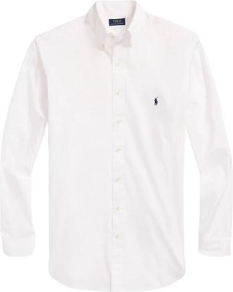 Polo Ralph Lauren Featherweight Twill Katoenen Overhemd - Heren - Casual Overhemden - Wit - M - Katoen - Overhemden
