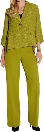 Joseph Ribkoff Textured Notched Collar Swing Jacket In Fern