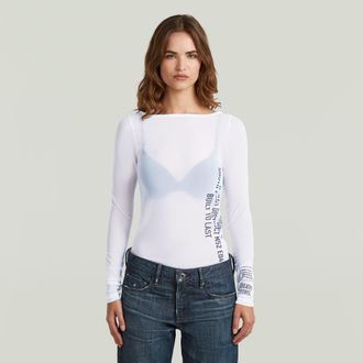 G-Star Stencil Boat Slim T-Shirt - Wit - Dames