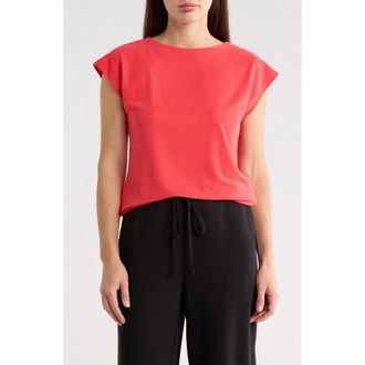 Nordstrom Rack Cap Sleeve Modal Blend T-Shirt in Red Bittersweet at Nordstrom Rack, Size X-Small