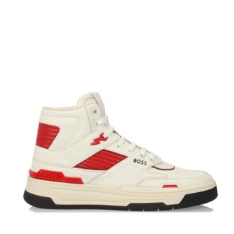 HUGO BOSS Mens Baltimore Trainers in White Leather - Size UK 6