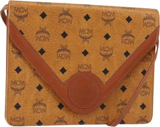 MCM Visetos Shoulder Bag Canvas And Leather Canvas Shoulder Bag Bag (Pre-Owned)